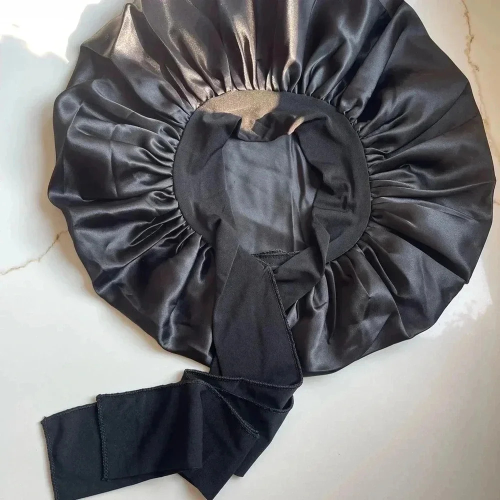 Satin Bonnet for Sleeping Hair Bonnet with Tie Band Head Wrap Bonnets - Picture 5 of 5